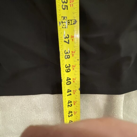 NWT Women Size 14W Flattering Knee Length Wraparound Dress Bell Sleeves Black - Picture 10 of 16